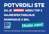 IPSOS  Konzum među top 3 najrespektabilnije kompanije u BiH