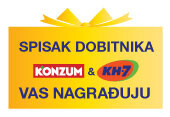 Spisak dobitnika nagradne igre - "Konzum i KH-7 vas nagrađuju!"