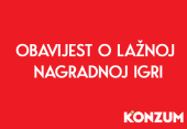 OBAVIJEST O LAŽNOJ NAGRADNOJ IGRI